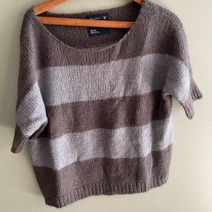 American Eagle Striped Blue Cozy Sweater